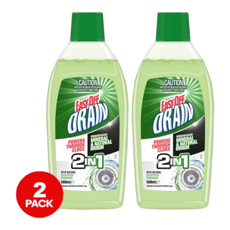 Buy 2 Pack Easyoff Bam Drain Cleaner 2in1 500ml MyDeal