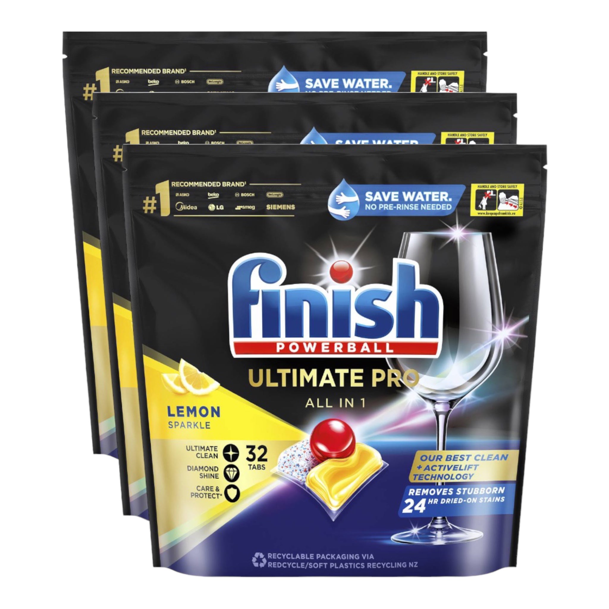 Buy 3 Pack Finish Quantum 32 Ultimate Pro Dishwashing Tablets Lemon ...