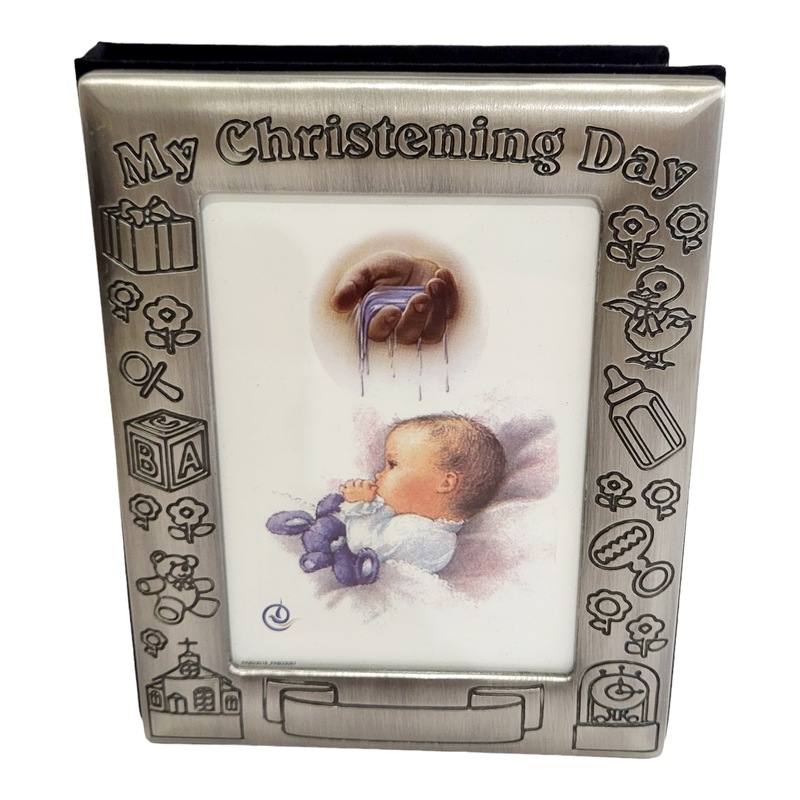 Buy Silver Pewter My Christening Day Photo Album MyDeal