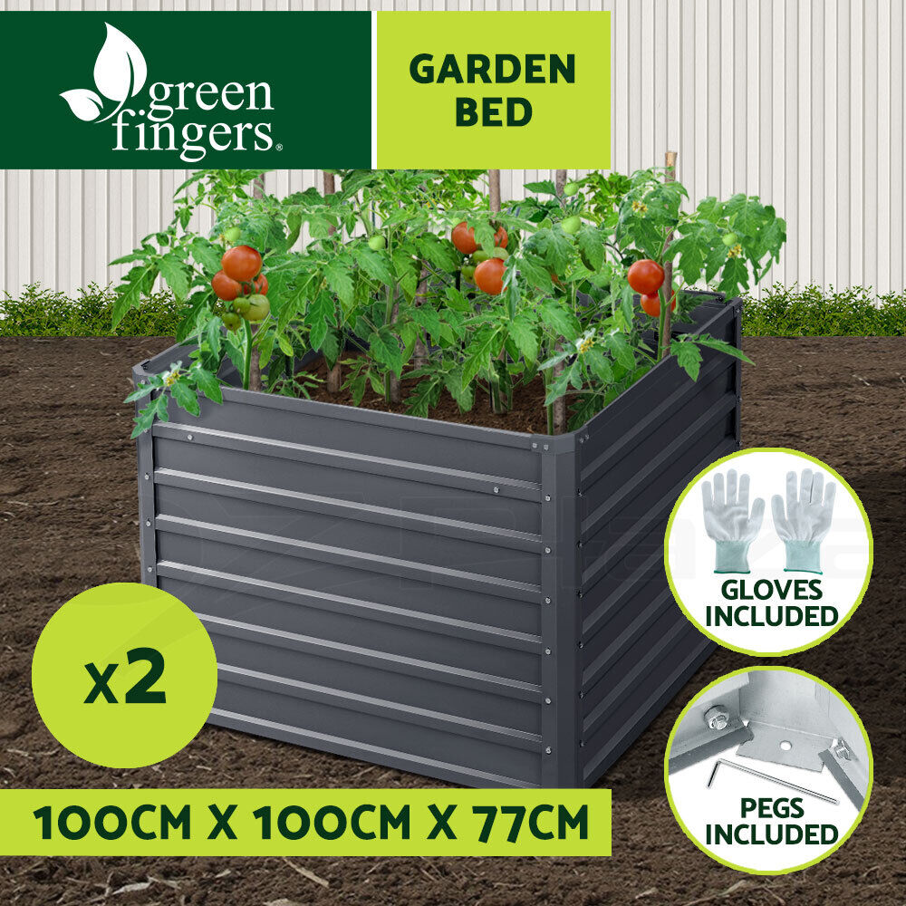 Buy FTYP 2X Garden Bed 100X100X77Cm Planter Box Raised Container ...