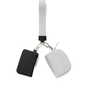 GGP Black And Grey Portable Ladies Wrist Bag Mini Wallet For Cards, Coins, And Keys, Lightweight And Stylish Organizer, Perfect For Daily Use