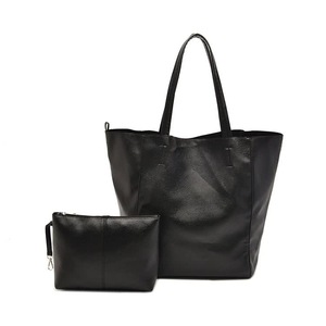 GGP Black Classic Large Pu Leather Tote Bag With Inner Pouch Elegant And Functional