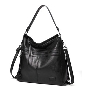 GGP Black Spacious & Stylish Pu Leather Tote Bag Versatile Shoulder/Crossbody