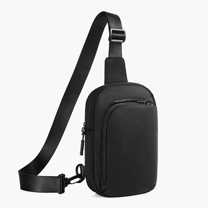 GGP Black Trendy Waterproof Sling Bag Lightweight Crossbody Chest Pack, Adjustable Strap