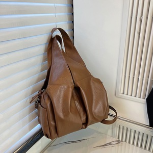 GGP Brown Trendy Large Capacity Soft Leather Tote Bag Women' Shoulder & Crossbody Handbag