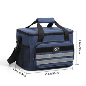 GGP Dark Blue 18L Large Capacity Outdoor Insulated Cooler Bag Portable Picnic Ice Pack With Shoulder Strap