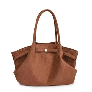 GGP Dark Brown Elegant Suede Tote Bag Soft And Stylish Handbag For Everyday Use