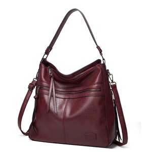 GGP Dark Red Spacious & Stylish Pu Leather Tote Bag Versatile Shoulder/Crossbody