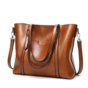 GGP Elegant Pu Leather Tote Bag With Detachable Strap Brown