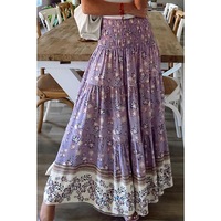 GGP Floral Print High Waist Maxi Skirt L