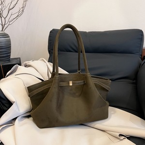 GGP Green Elegant Suede Tote Bag Soft And Stylish Handbag For Everyday Use