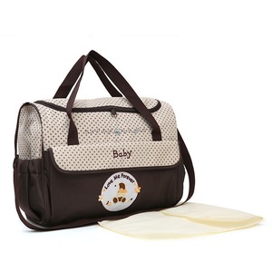 GGP Large Coffee Fashionable Large Capacity Cartoon Bear Shoulder Crossbody Mommy Bag Stylish And Functional Diaper Bag