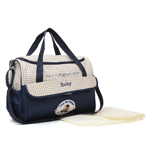 GGP Large Dark Blue Fashionable Large Capacity Cartoon Bear Shoulder Crossbody Mommy Bag Stylish And Functional Diaper Bag