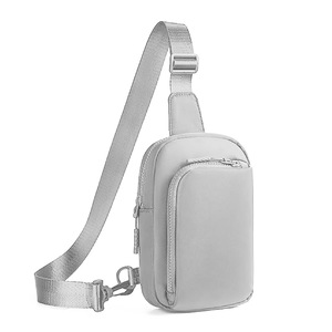 GGP Light Grey Trendy Waterproof Sling Bag Lightweight Crossbody Chest Pack, Adjustable Strap