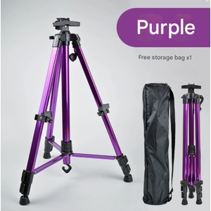 GGP Purple Lightweight Adjustable Aluminum Camera Tripod With Carry Bag Professional Photography Stand