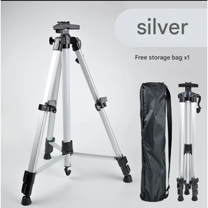 GGP Silver Lightweight Adjustable Aluminum Camera Tripod With Carry Bag Professional Photography Stand