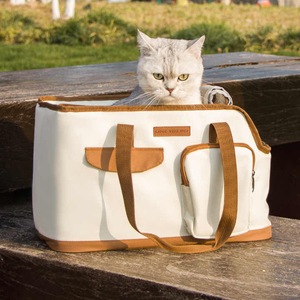 GGP Toast Large Capacity Cat Carrier Bag Soft Sided Pet Travel Tote With Top Zipper Opening