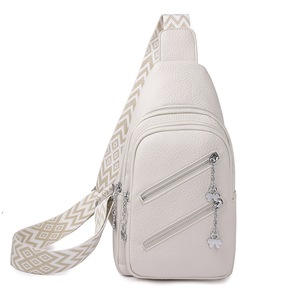 GGP Waterproof Crossbody Sling Bag With Adjustable Strap White