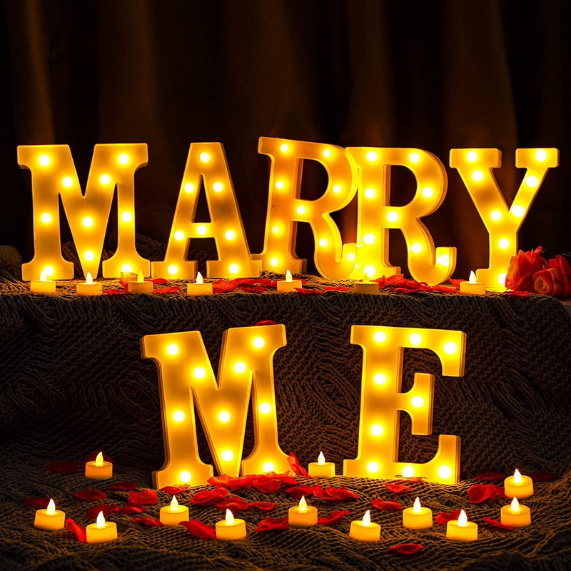 Buy Marry ME Sign LED Light Up Letter Proposal Sign, Will You Marry Me ...