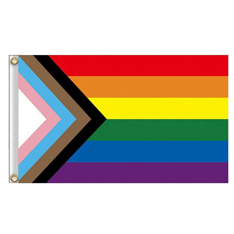 Buy P&P 90X150Cm Progress Pride Rainbow Flag Gay Lesbian Lgbtq Mardi ...
