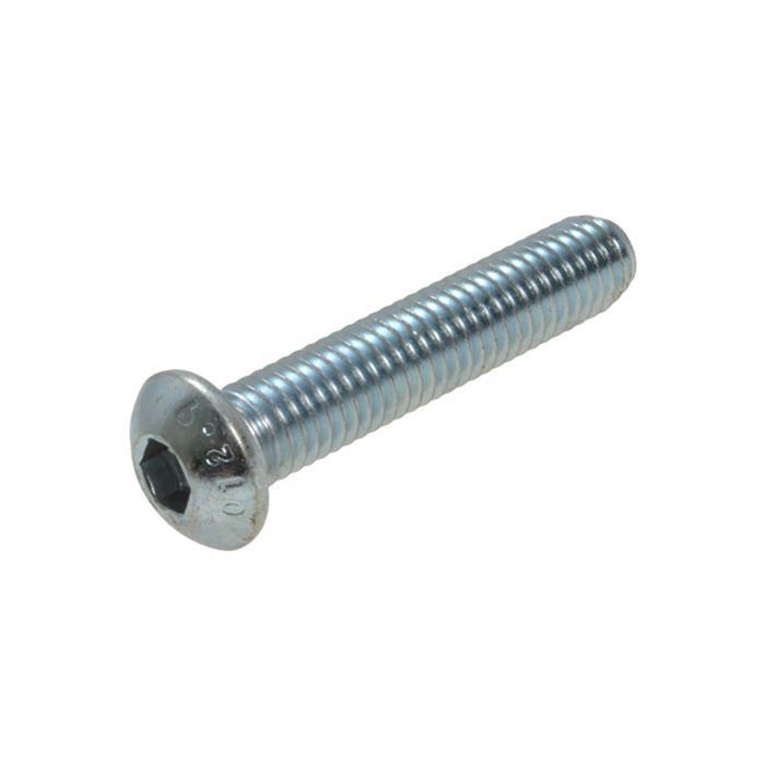Buy P&P Pack Of 50 Zinc Button Socket Screw M4 X 0.70P X 20Mm Metric ...