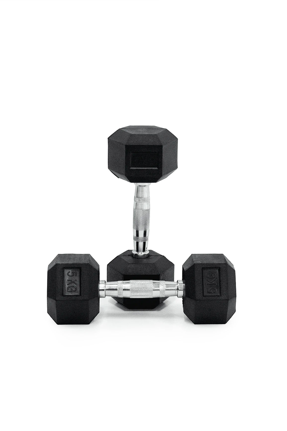 5kg Body Iron Commercial Rubber Hex Dumbbell Pair Australia