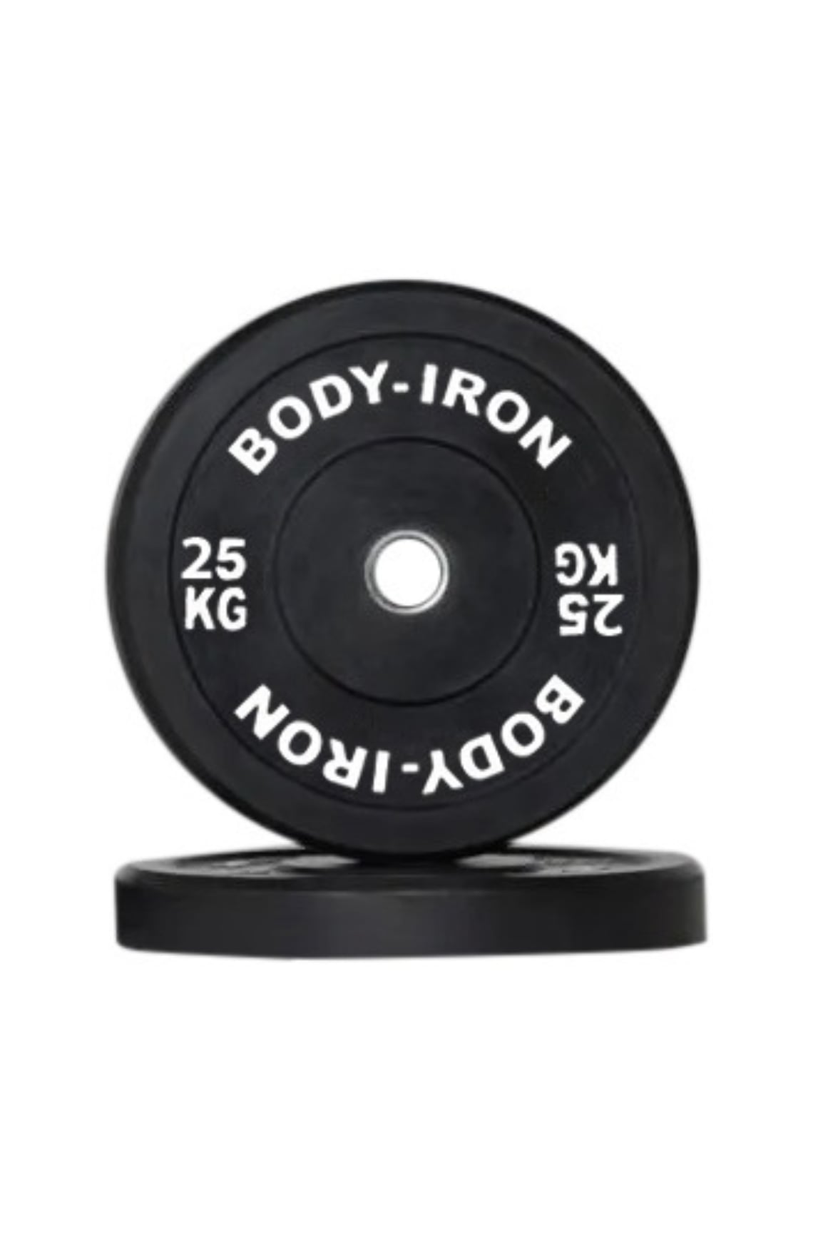 Body Iron 25Kg Pro Bumper Plate Black Pair Australia