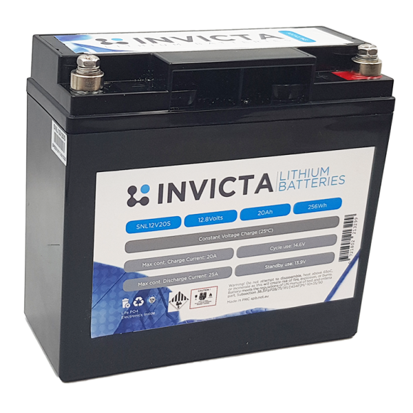 Invicta 12V 20Ah Lithium Battery with 4 Series Functionality Australia