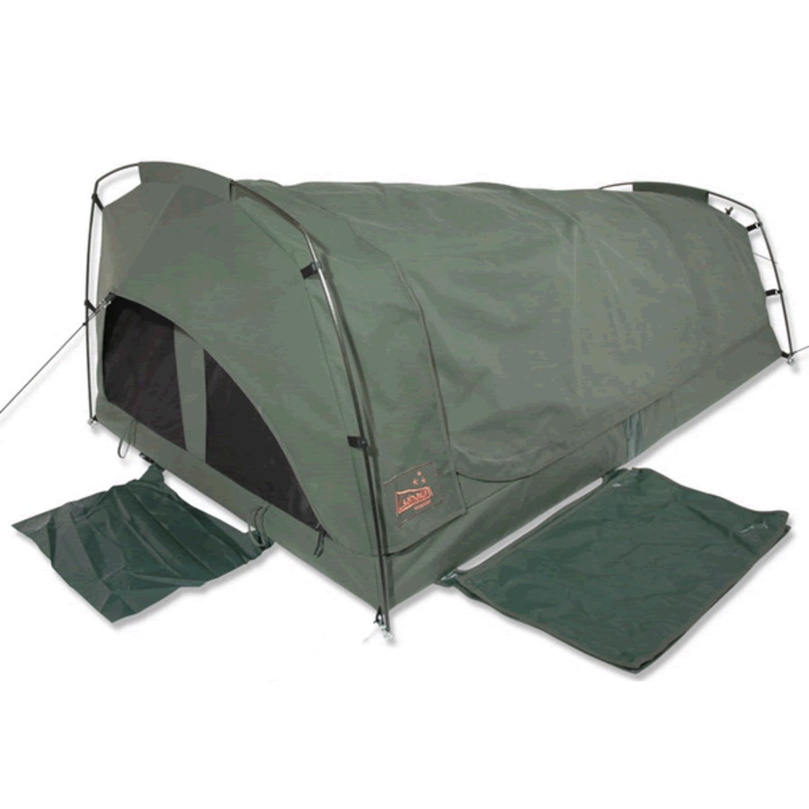 Sahara Wanderer Deluxe King Single Dome Canvas Swag & Bag