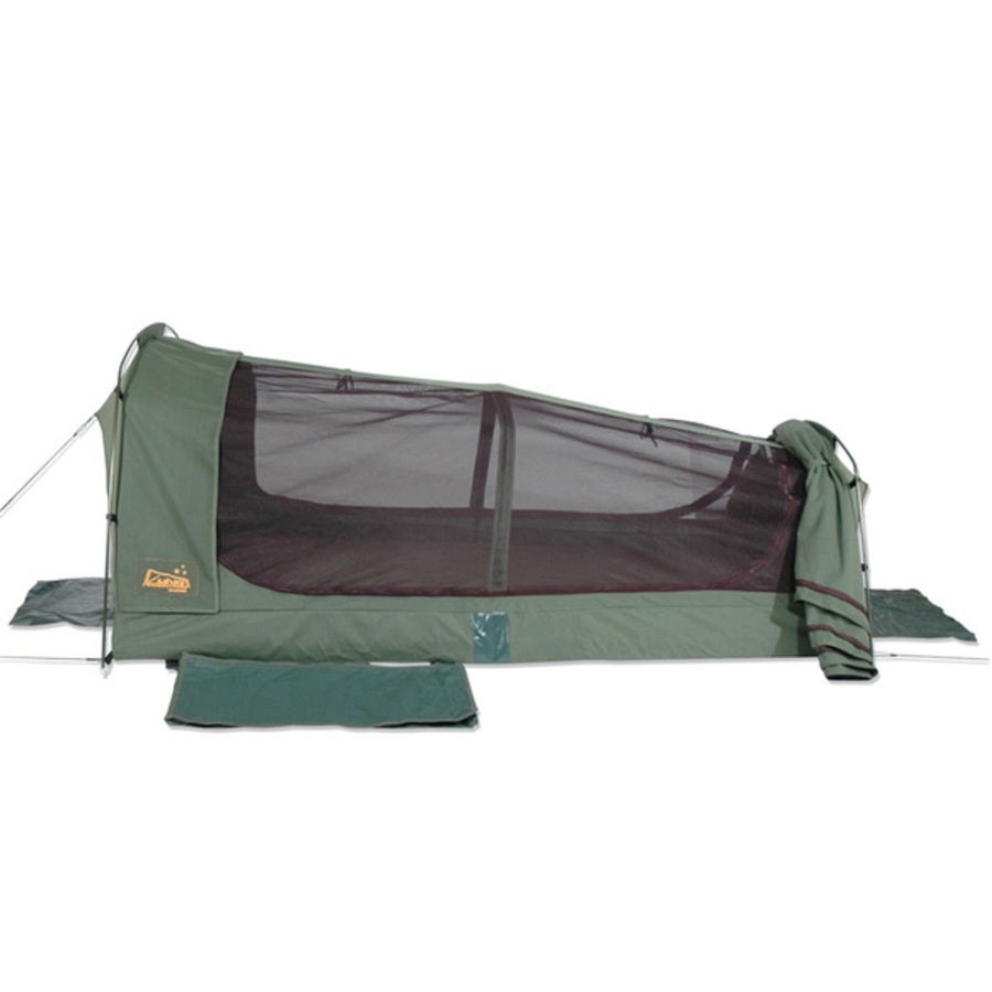 Sahara Wanderer Deluxe King Single Dome Canvas Swag & Bag