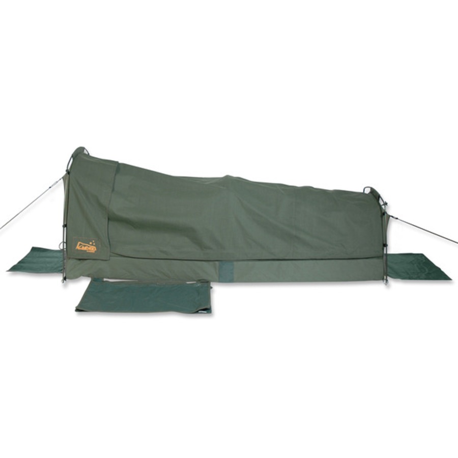 Sahara Wanderer Deluxe King Single Dome Canvas Swag & Bag
