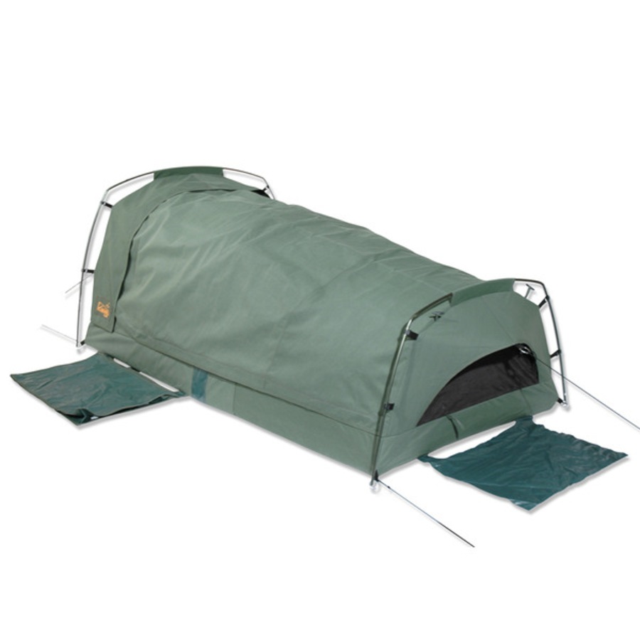 Sahara Wanderer Deluxe King Single Dome Canvas Swag & Bag