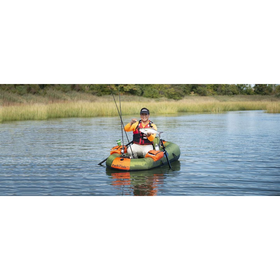 Sea Eagle PackFish7 Inflatable 1 Person Fishing Boat - Pro Package