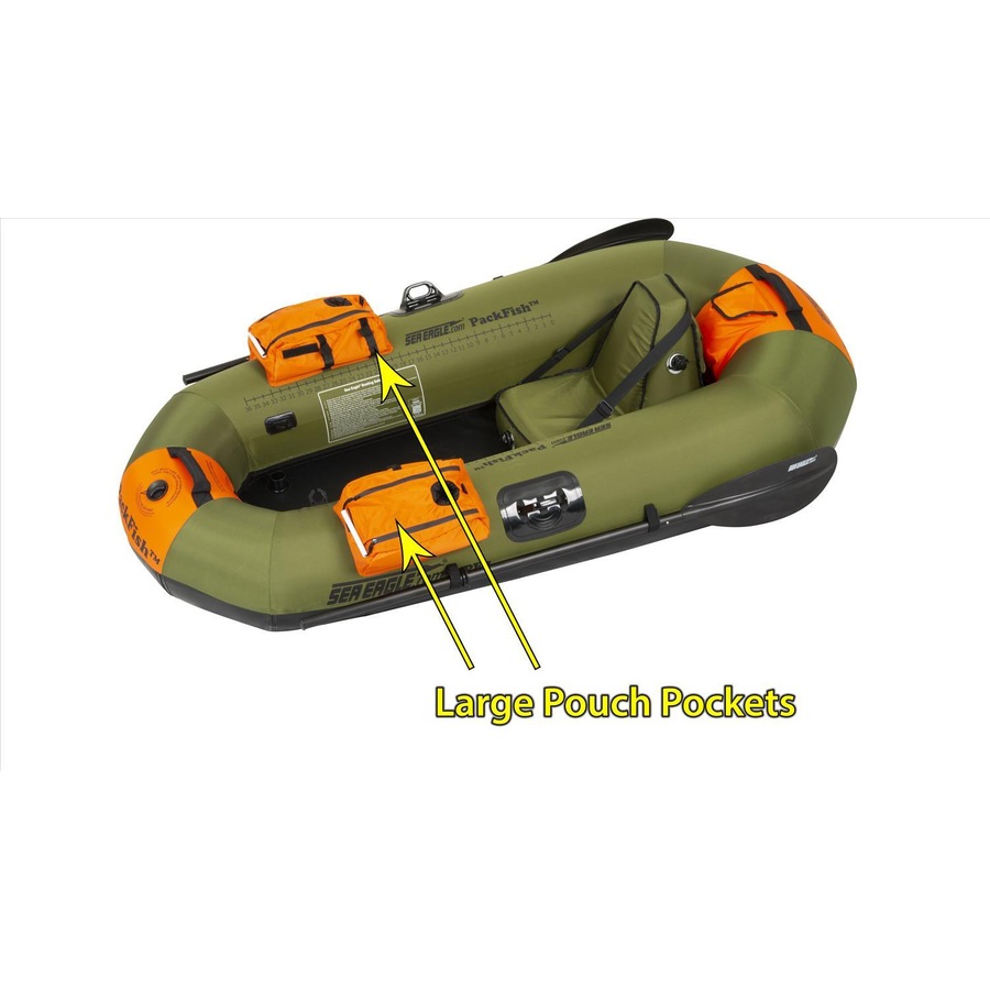 Sea Eagle PackFish7 Inflatable 1 Person Fishing Boat - Pro Package