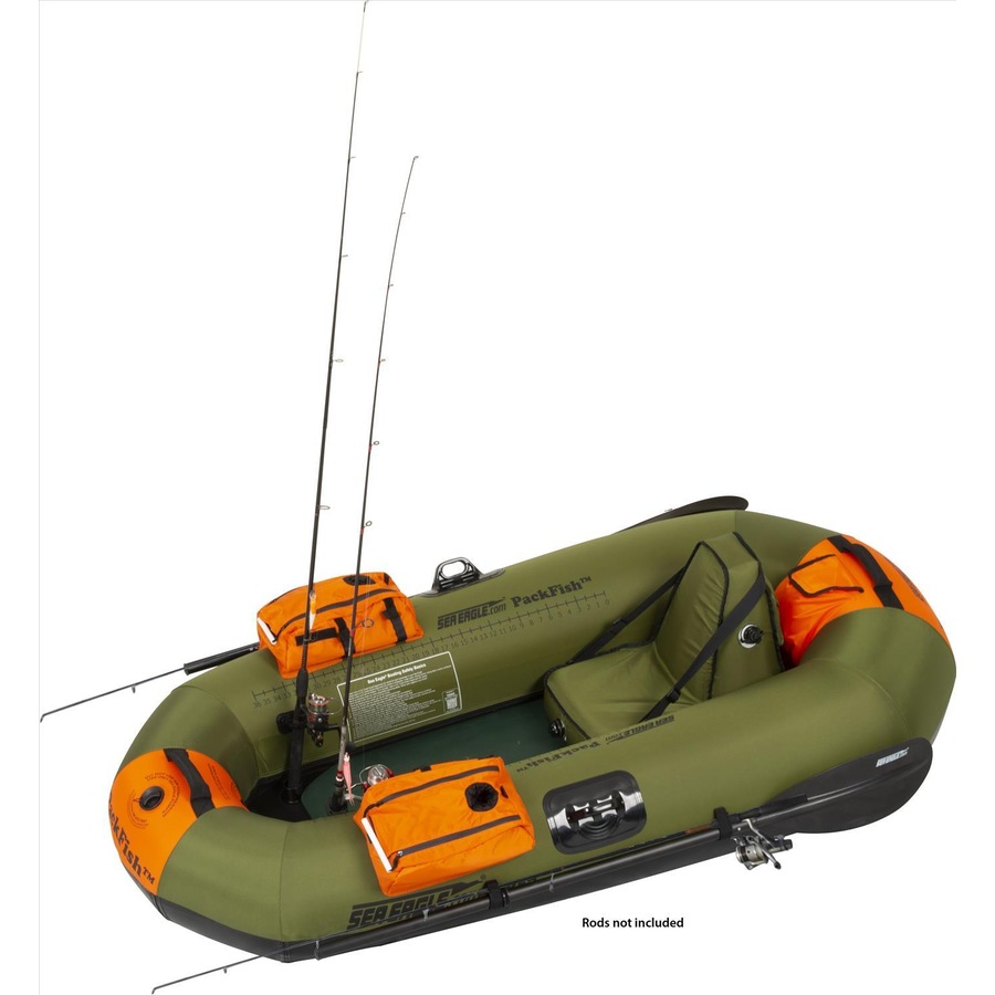 Sea Eagle PackFish7 Inflatable 1 Person Fishing Boat - Pro Package