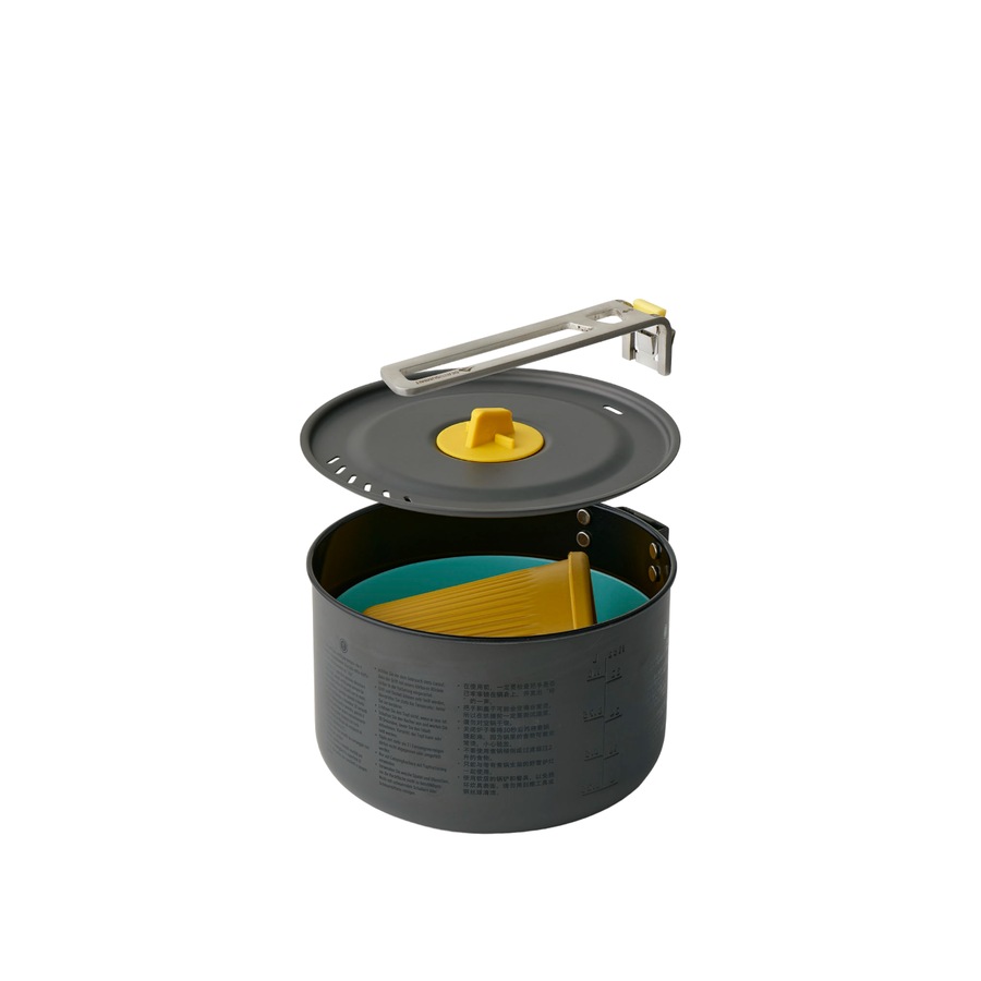 Sea to Summit Frontier 3 Piece Ultralight One Pot 1 Person Cook Set - 1.3L Pot w/ S Bowl and Cup