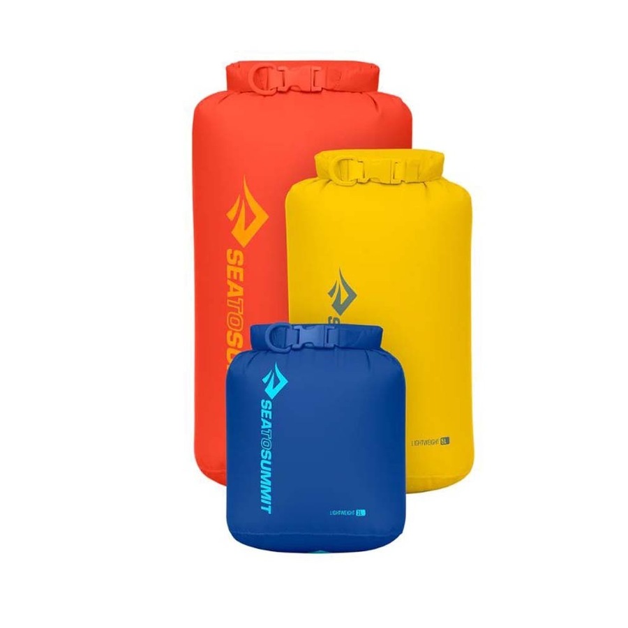 Sea to Summit Lightweight Dry Bag - 3-Piece Set (3/5/8L) - Surf the Web/Sulphur/Spicy Orange