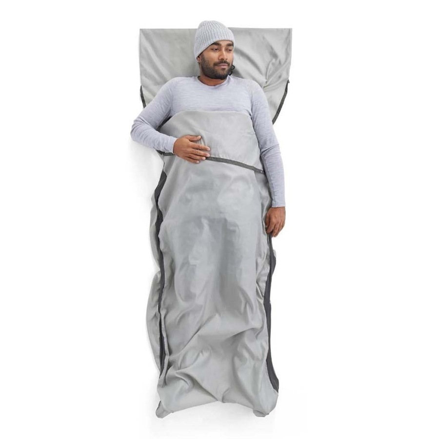 Sea to Summit Silk Blend Unisex Fleece Sleeping Bag Liner - Rectangular w/ Pillow Sleeve