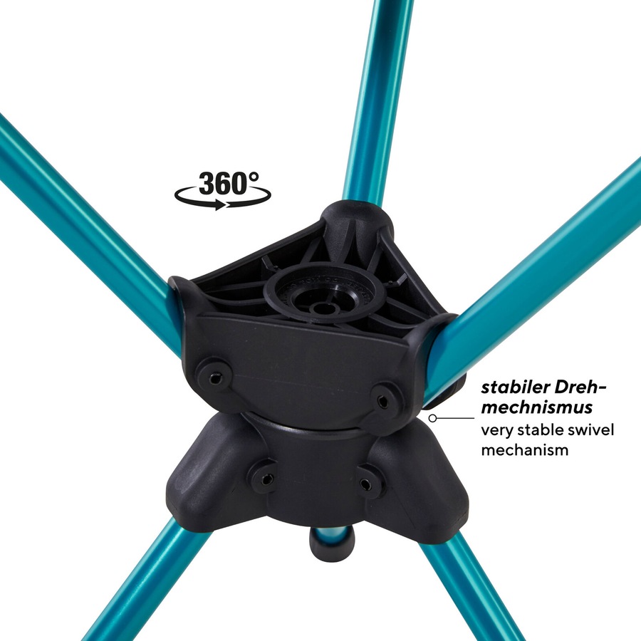 Uquip Three Sixty Mini Swivel Tripod Stool - Petrol/Grey
