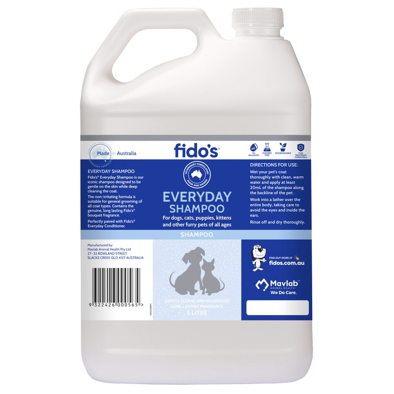 Buy FIDOS EVERYDAY SHAMPOO 5L P4375 - MyDeal