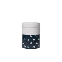MOG AND BONE CERAMIC CANISTER BLUE DOG