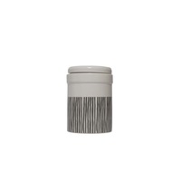 MOG AND BONE CERAMIC CANISTER GREY STRIPE