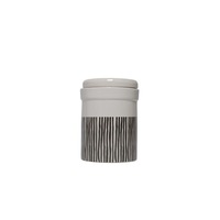 MOG AND BONE CERAMIC CANISTER MOCCA STRIPE