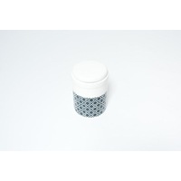 MOG AND BONE CERAMIC TREAT CANISTER NAVY IKAT 1.5L