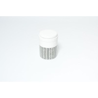 MOG AND BONE CERAMIC TREAT CANISTER OATMEAL STRIPE 1.5L