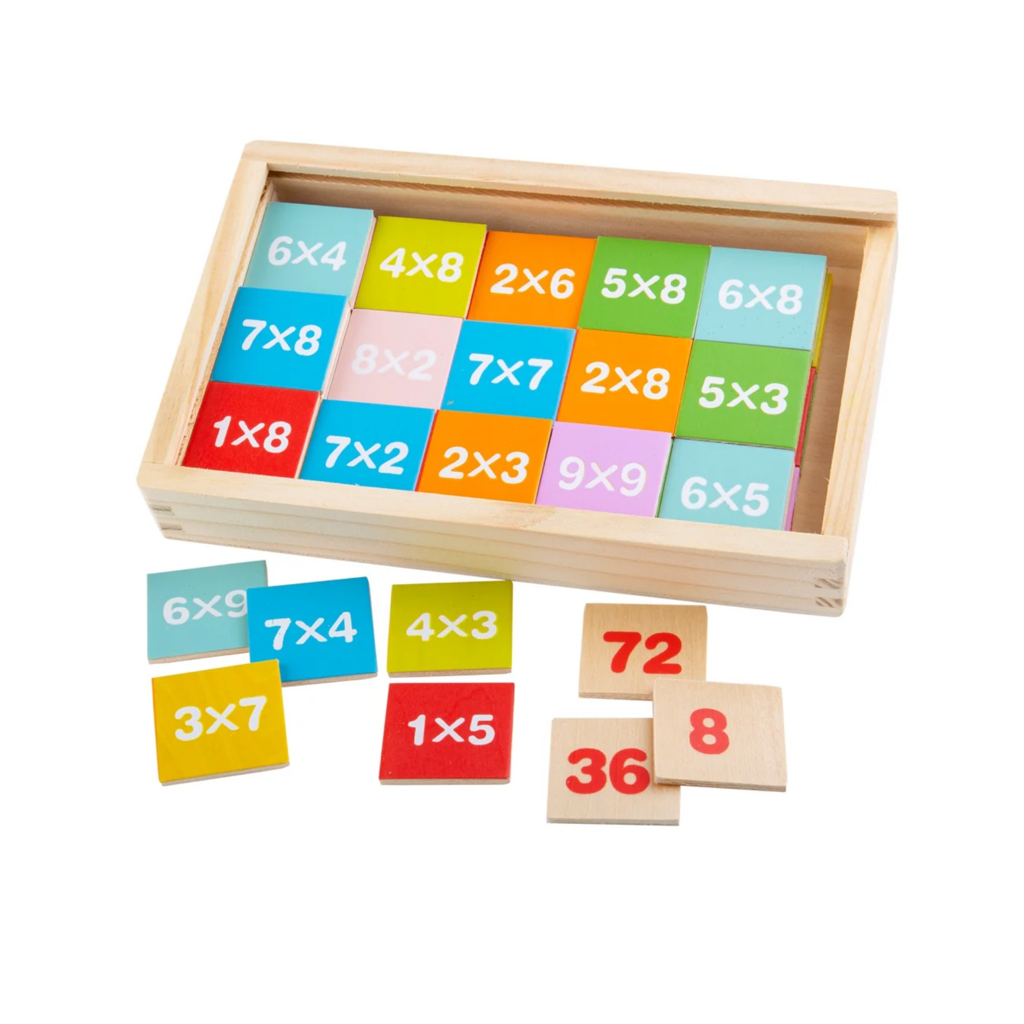 Bigjigs Toys Scatola Delle Tabelline In Legno | Gioco Educativo 81 Pezzi Per Imparare La Moltiplicazione | Dai 3 Anni