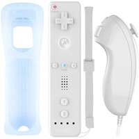 Replacement Wii Remote Controller with Motion Plus, 2 in 1 Remote with Nunchuck Controller Compatible with Wii Wii U Console