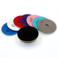 10Pcs 4inch Diamond Polishing Pads Wet Dry Set For Granite Marble Concrete