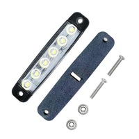 10PCS 24V LED Marker Lights Waterproof 6 LED Clearance Lamps for Truck Trailer Boat