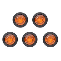 10X Round Amber LED Round Marker Lights for Trucks